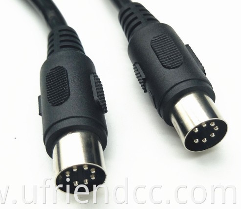 customized MIDI din cable with 6pin 7pin 8pin male to male or female to male speak audio cable